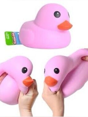 Squeezy Squishy Pink Duck Fidget Toy